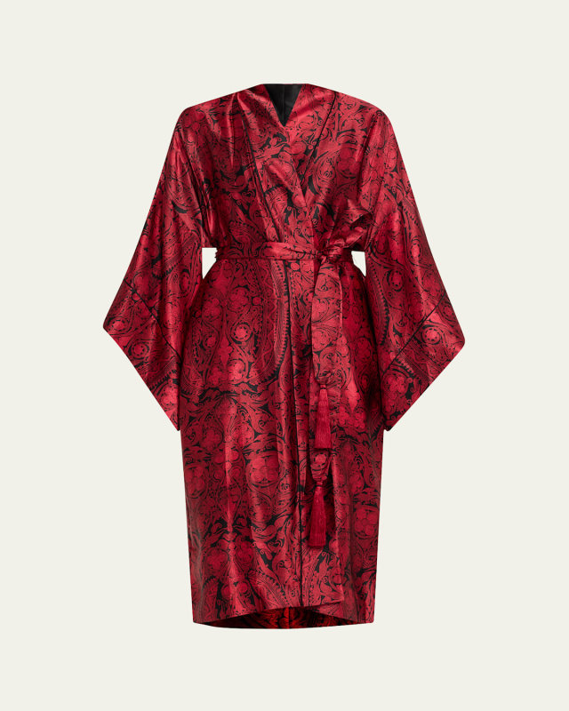 Ottoman Kimono-Sleeve Silk Robe